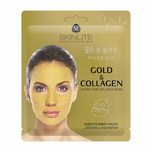 Skinlite "Gold & Collagen" hidrogelio veido kaukė, 1 vnt